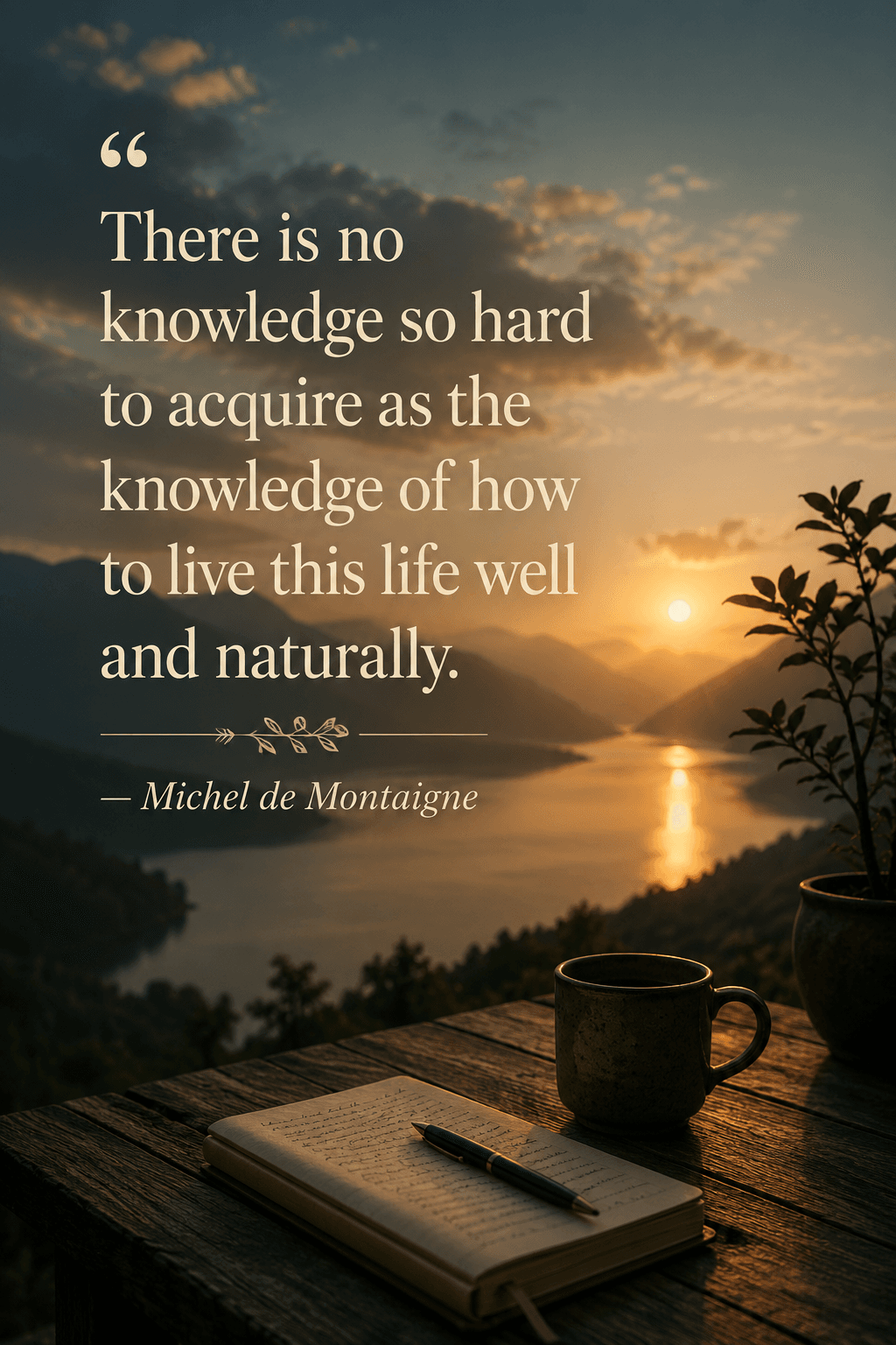 Michel de Montaigne quote visualization